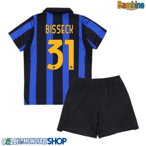 Maglie da calcio Inter Milan Yann Bisseck #31 Prima Maglia Bambino 2026-27 Manica Corta + Pantaloni corti)